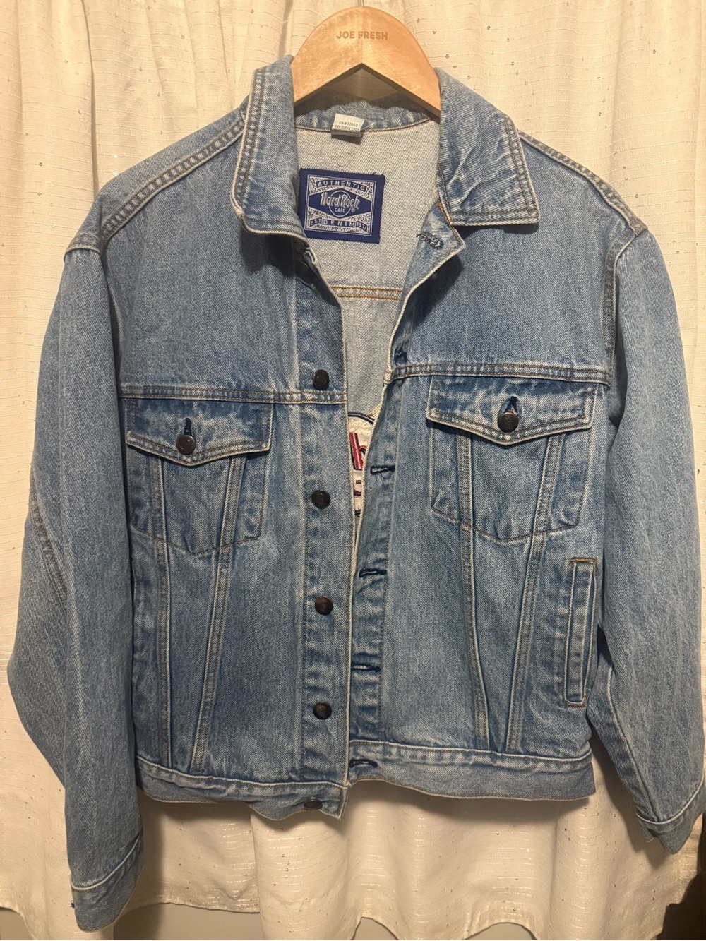 Vintage 90s Hard Rock Cafe Edmonton Denim Jacket